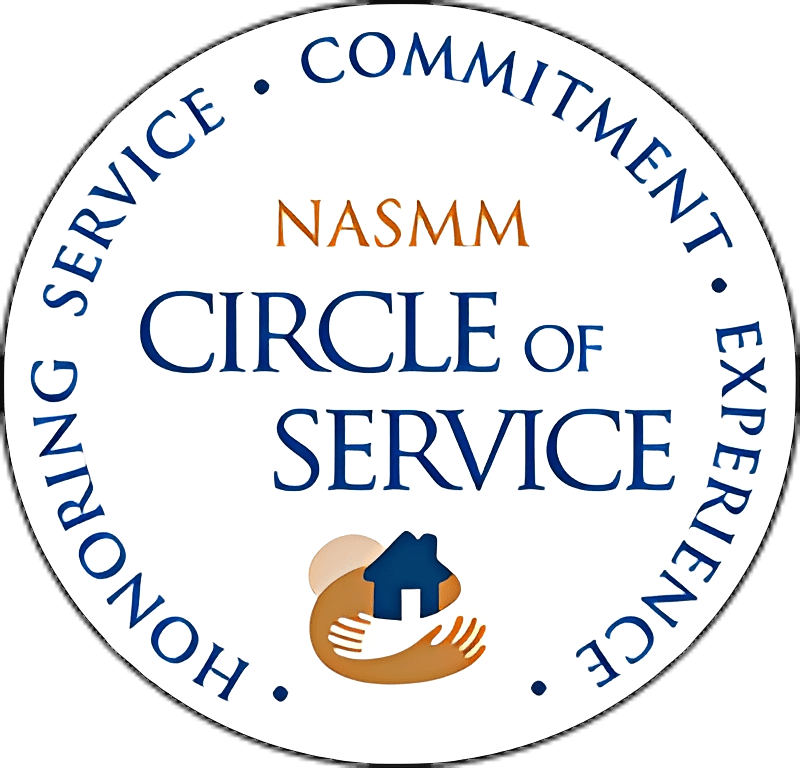 NASMM Circle of Service logo.