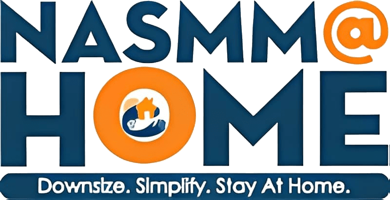 NASMM@Home logo with downsizing slogan.